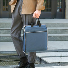 Portable Briefcase Meeting Office Zippered Document Organizer