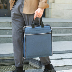 Portable Briefcase Meeting Office Zippered Document Organizer