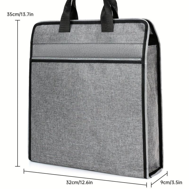 Portable Briefcase Meeting Office Zippered Document Organizer