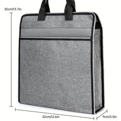 Portable Briefcase Meeting Office Zippered Document Organizer