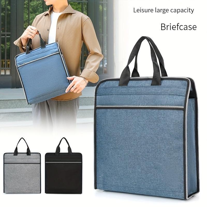 Portable Briefcase Meeting Office Zippered Document Organizer