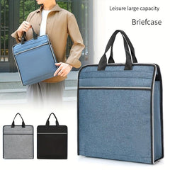 Portable Briefcase Meeting Office Zippered Document Organizer