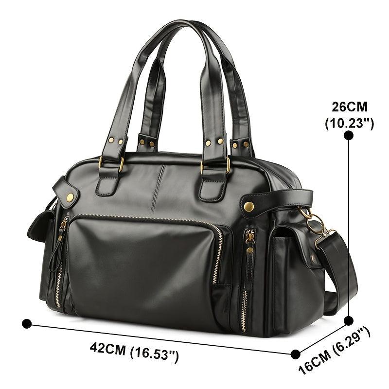Men's Soft Leather Laptop Tote Bag Business Shoulder Messenger Handbag