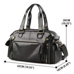 Men's Soft Leather Laptop Tote Bag Business Shoulder Messenger Handbag
