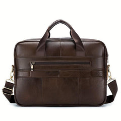 Leather Business Briefcase Messenger Bag for Men Travel Work Computer Bag
