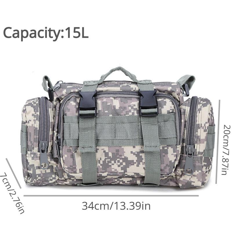 15L Nylon Fanny Pack Travel Bag Military Tote Bag Waist Bag for Cycling Sports