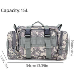 15L Nylon Fanny Pack Travel Bag Military Tote Bag Waist Bag for Cycling Sports