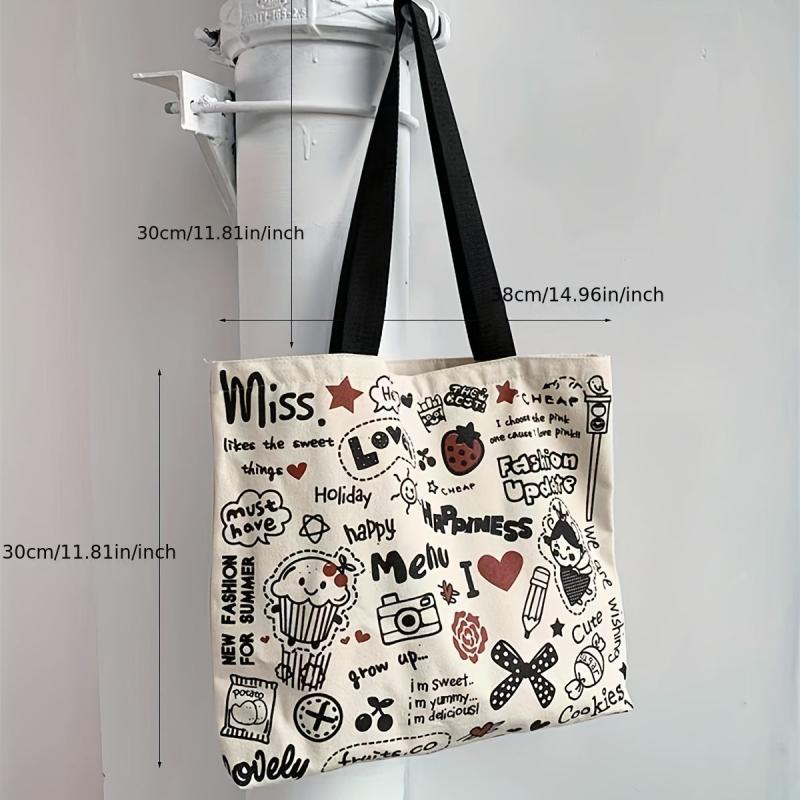 Canvas Bag Large Capacity Shoulder Bag Female Casual Handbag