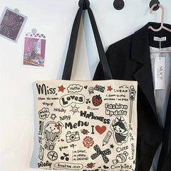 Canvas Bag Large Capacity Shoulder Bag Female Casual Handbag