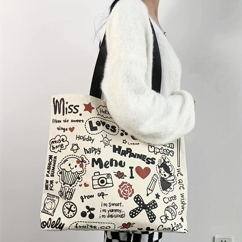 Canvas Bag Large Capacity Shoulder Bag Female Casual Handbag