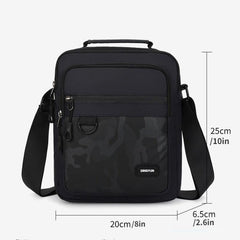Men's Nylon Crossbody Bag Vertical Shoulder Hiking Travel Messenger Bag