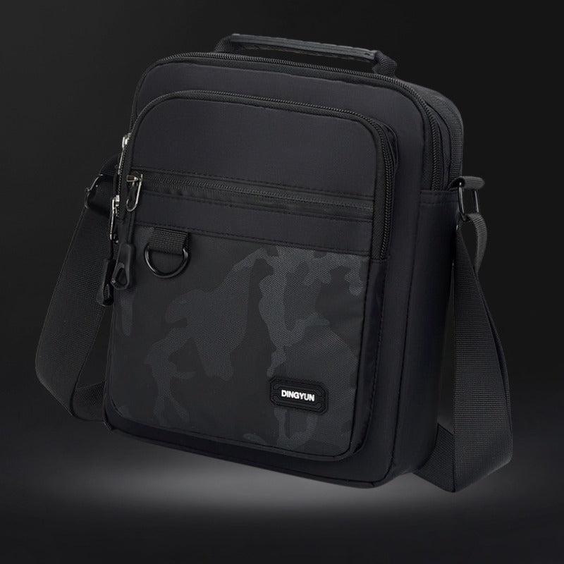 Men's Nylon Crossbody Bag Vertical Shoulder Hiking Travel Messenger Bag