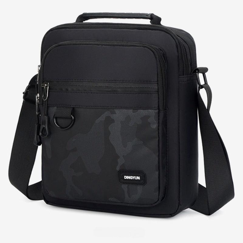 Men's Nylon Crossbody Bag Vertical Shoulder Hiking Travel Messenger Bag