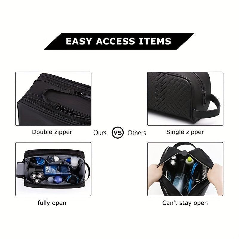 Waterproof Double Zipper Toiletry Bag Dry & Wet Separation