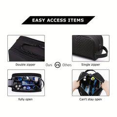 Waterproof Double Zipper Toiletry Bag Dry & Wet Separation
