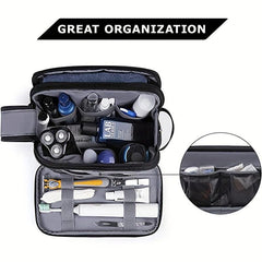 Waterproof Double Zipper Toiletry Bag Dry & Wet Separation