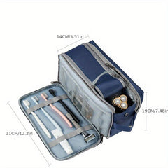 Waterproof Double Zipper Toiletry Bag Dry & Wet Separation