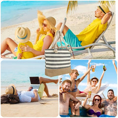 Extra Large Beach Tote Handbag Zipper Travel Swimming Yoga Camping Waterproof