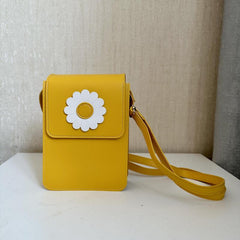 Portable Flower Zipper Crossbody Bag Phone Bag
