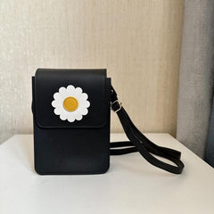 Portable Flower Zipper Crossbody Bag Phone Bag