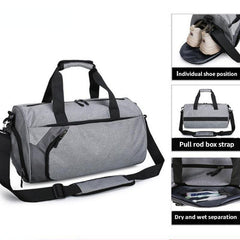 Dry Wet Separation Gym Bag Shoe Compartment Yoga Fitness Travel Bag
