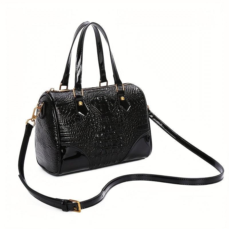 Crocodile Pattern Shoulder Bag Business Handbag Briefcase