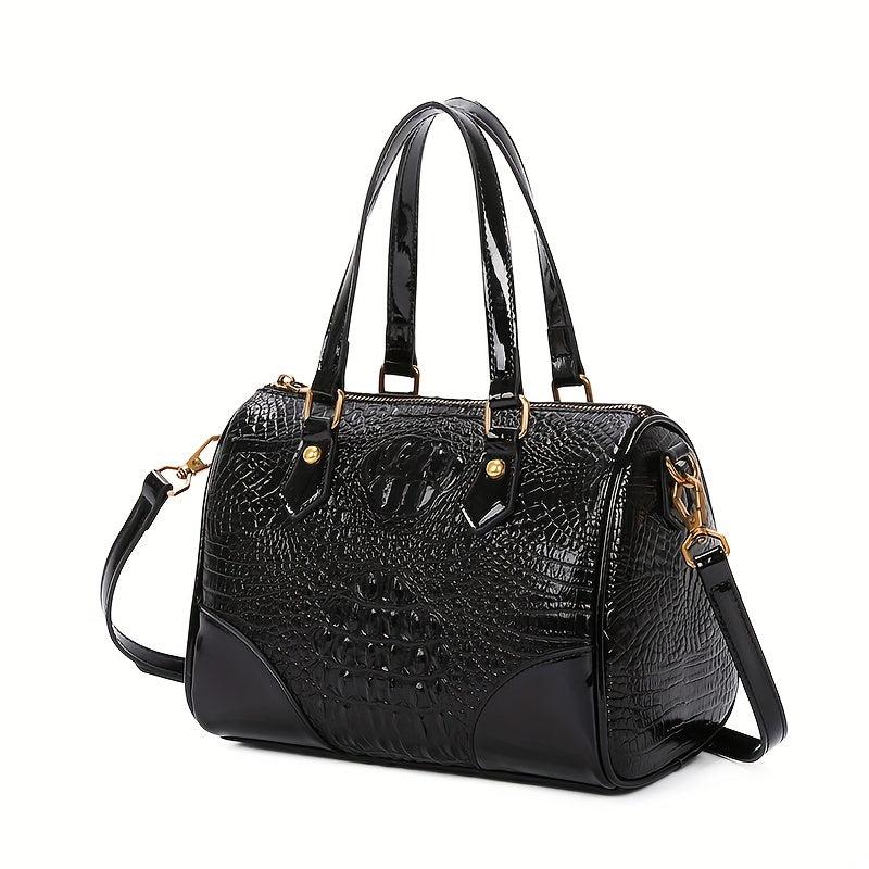 Crocodile Pattern Shoulder Bag Business Handbag Briefcase