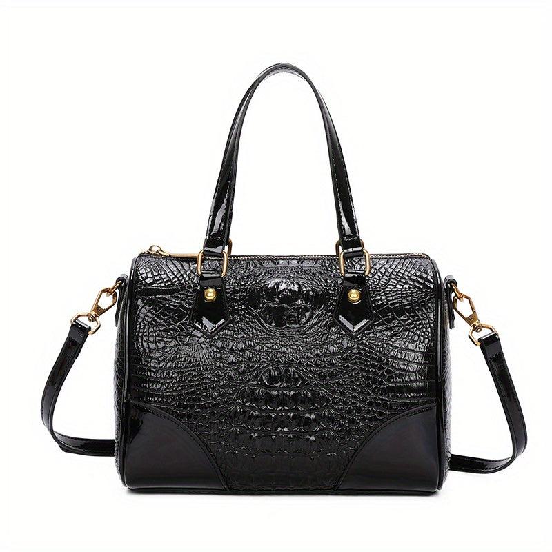 Crocodile Pattern Shoulder Bag Business Handbag Briefcase