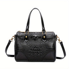 Crocodile Pattern Shoulder Bag Business Handbag Briefcase