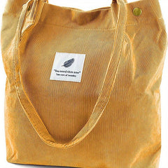 Men's Corduroy Shoulder Bag Casual Style Tote Bag