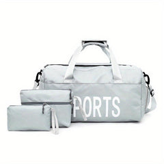 3-Piece Women's Bag Set: Handbag, Fitness Travel Bag, Mother Bag