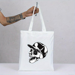 Custom Pattern Canvas Tote Bag Retro Witch Hat Handbag
