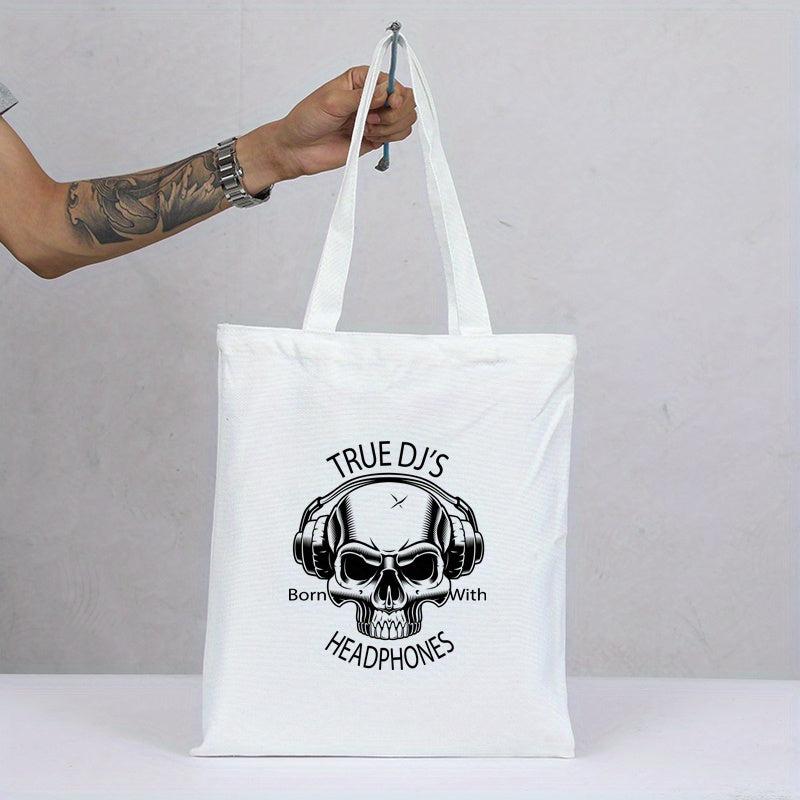 Custom Pattern Canvas Tote Bag Retro Witch Hat Handbag