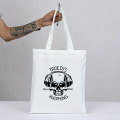Custom Pattern Canvas Tote Bag Retro Witch Hat Handbag