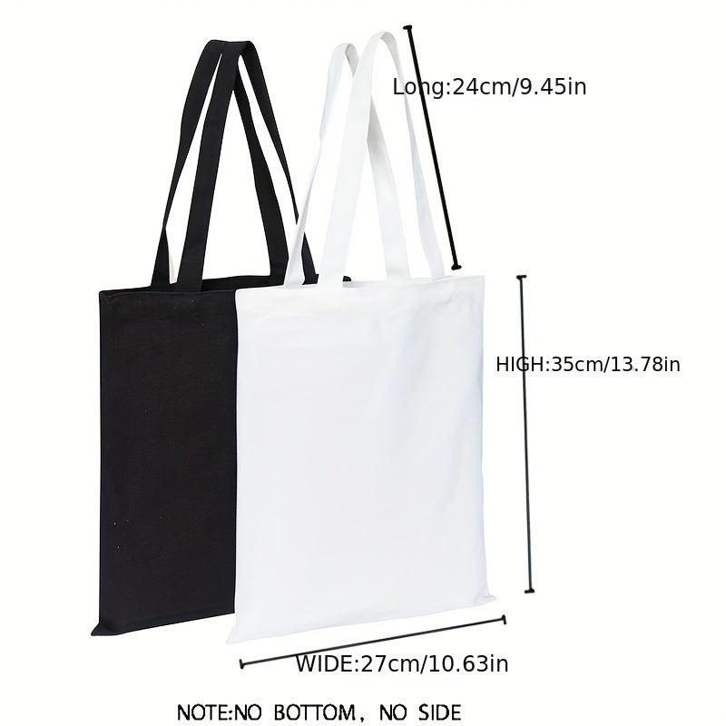Custom Pattern Canvas Tote Bag Retro Witch Hat Handbag