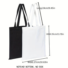 Custom Pattern Canvas Tote Bag Retro Witch Hat Handbag