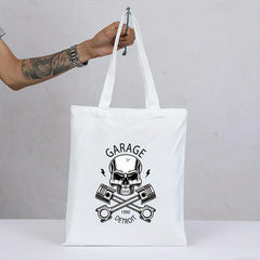 Custom Pattern Canvas Tote Bag Retro Witch Hat Handbag