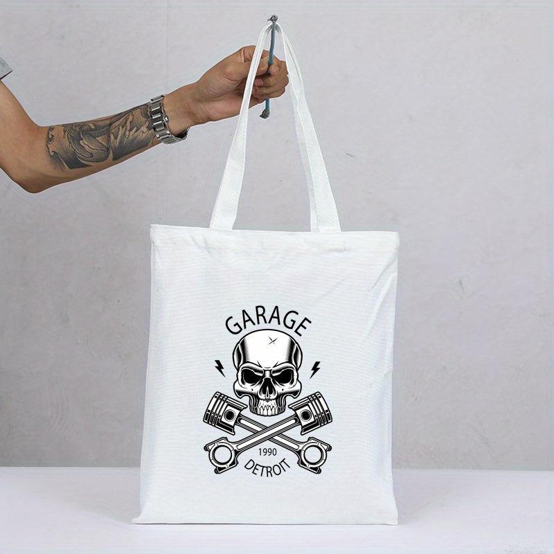 Custom Pattern Canvas Tote Bag Retro Witch Hat Handbag