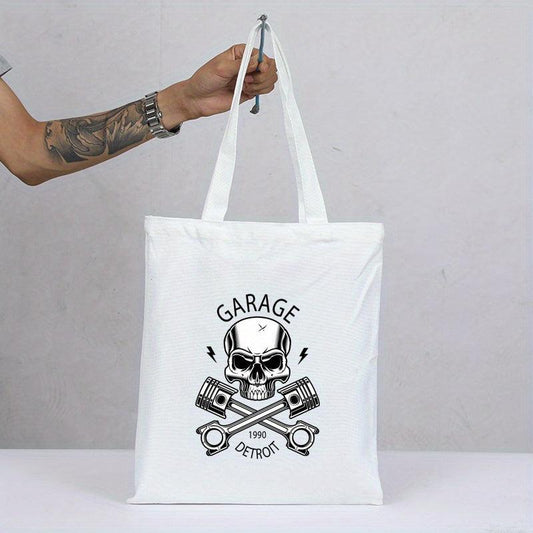 Custom Pattern Canvas Tote Bag Retro Witch Hat Handbag