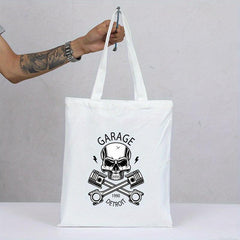 Custom Pattern Canvas Tote Bag Retro Witch Hat Handbag