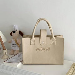 Bear Handbag Briefcase Tote Bag