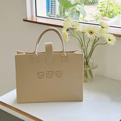 Bear Handbag Briefcase Tote Bag