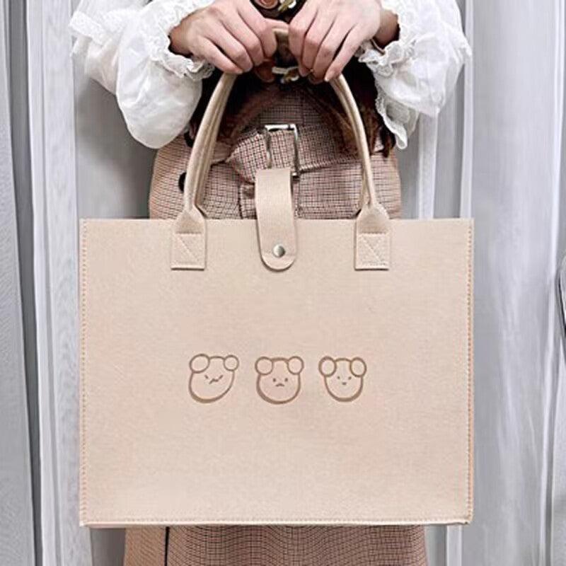 Bear Handbag Briefcase Tote Bag