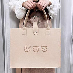 Bear Handbag Briefcase Tote Bag