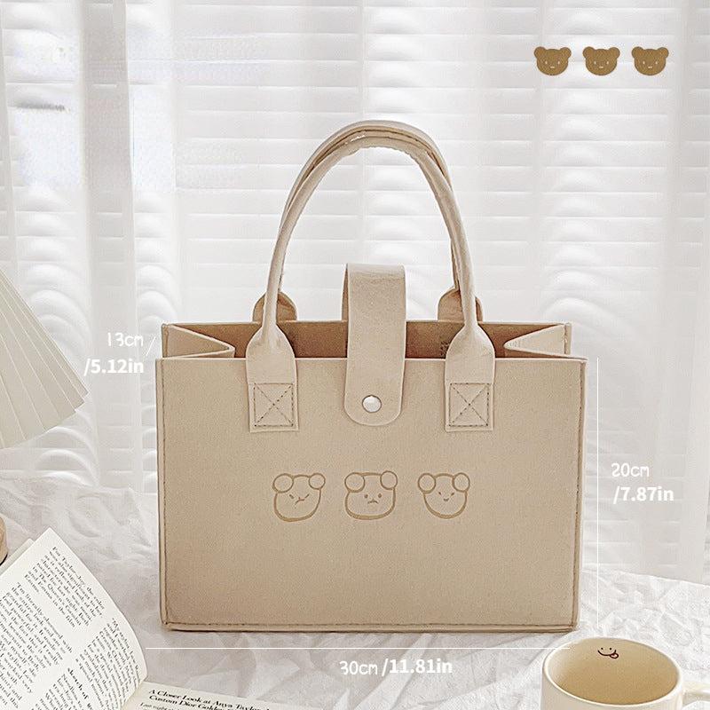 Bear Handbag Briefcase Tote Bag