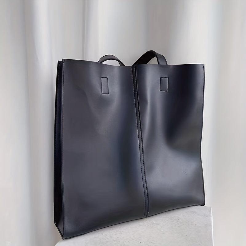Large Capacity Tote Bag Vertical Shoulder Handbag for Men or Women