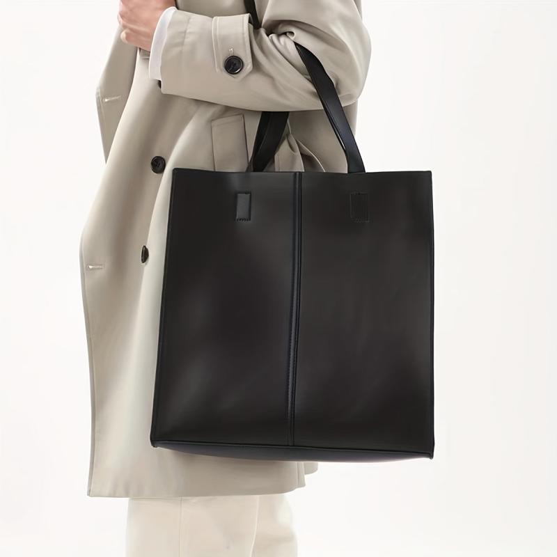 Large Capacity Tote Bag Vertical Shoulder Handbag for Men or Women