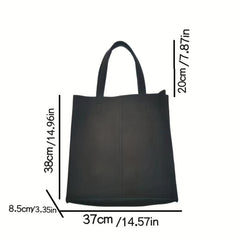 Large Capacity Tote Bag Vertical Shoulder Handbag for Men or Women
