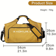 Large Capacity Sports Storage Bag For Men - Casual Dry/Wet Separation Duffel