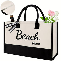 Letter Pattern Handbag Tote Bag Personalized Canvas Large Capacity